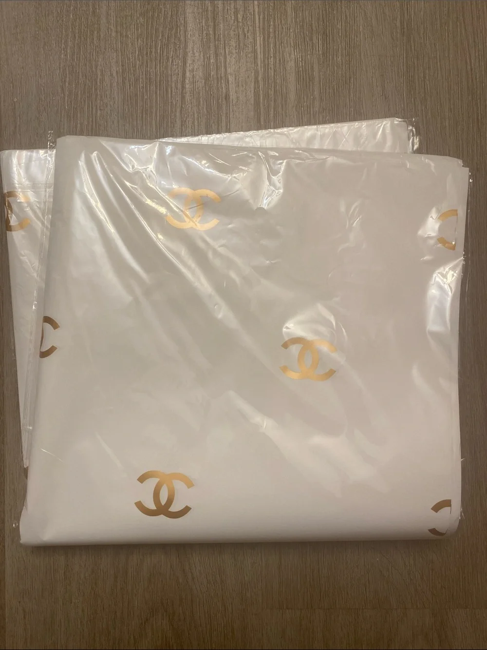 White & Gold Luxury CC Print Gift Wrapping Paper